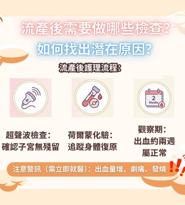 流產後需要做哪些檢查？如何找出潛在原因？